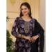 Picture of Shapely Silk Black Readymade Salwar Kameez