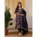 Picture of Shapely Silk Black Readymade Salwar Kameez