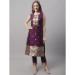 Picture of Cotton & Silk Black Readymade Salwar Kameez