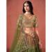 Picture of Shapely Georgette Dark Olive Green Lehenga Choli
