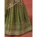 Picture of Shapely Georgette Dark Olive Green Lehenga Choli