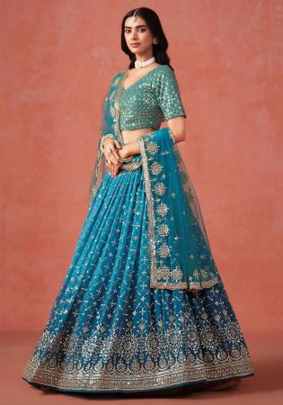 Picture of Radiant Georgette Slate Grey Lehenga Choli