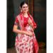 Picture of Gorgeous Cotton & Linen Dark Salmon Saree