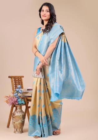 Picture of Pleasing Silk Tan Saree