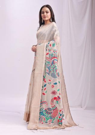 Picture of Ideal Cotton & Linen Rosy Brown Saree