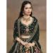 Picture of Bewitching Georgette Dark Olive Green Lehenga Choli