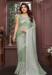Picture of Beautiful Chiffon Dark Sea Green Saree