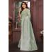 Picture of Beautiful Chiffon Dark Sea Green Saree