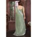 Picture of Beautiful Chiffon Dark Sea Green Saree