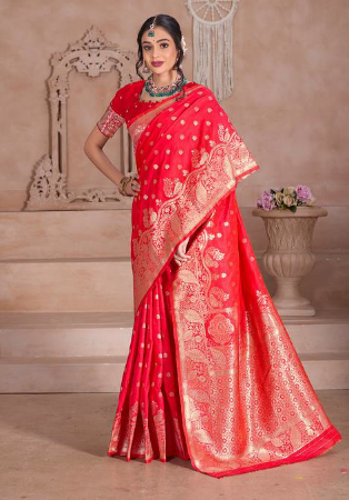Picture of Taking Silk Crimson Saree