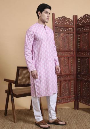 Picture of Admirable Cotton Plum Kurtas