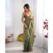 Picture of Nice Chiffon Dark Olive Green Saree