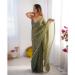 Picture of Nice Chiffon Dark Olive Green Saree