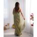 Picture of Nice Chiffon Dark Olive Green Saree