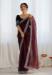 Picture of Well Formed Net Saddle Brown Saree