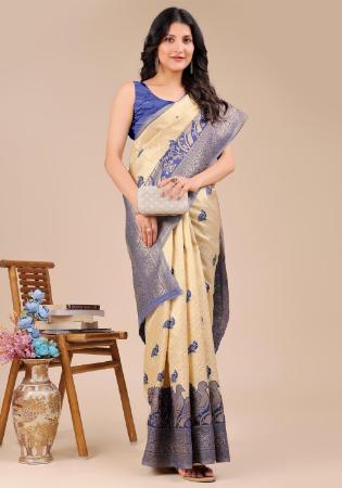 Picture of Classy Silk Pale Golden Rod Saree