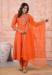 Picture of Well Formed Chiffon Orange Red Readymade Salwar Kameez