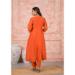 Picture of Well Formed Chiffon Orange Red Readymade Salwar Kameez
