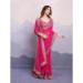 Picture of Elegant Georgette Medium Violet Red Saree