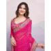Picture of Elegant Georgette Medium Violet Red Saree
