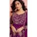 Picture of Delightful Georgette Purple Straight Cut Salwar Kameez