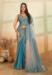Picture of Delightful Satin Cadet Blue Saree
