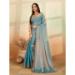 Picture of Delightful Satin Cadet Blue Saree