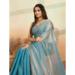 Picture of Delightful Satin Cadet Blue Saree