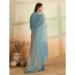 Picture of Delightful Satin Cadet Blue Saree