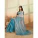Picture of Delightful Satin Cadet Blue Saree