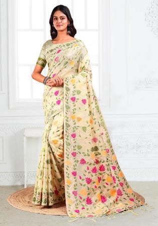 Picture of Classy Cotton & Linen Azure Saree
