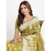 Picture of Exquisite Cotton & Linen Dark Khaki Saree