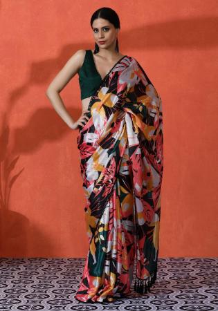 Picture of Lovely Chiffon Black Saree