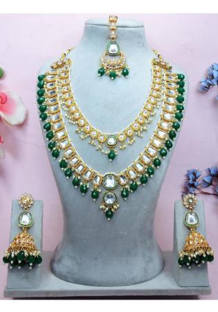Picture of Resplendent Chiffon Dark Sea Green Necklace Set