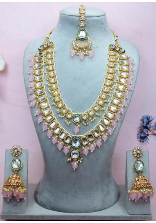 Picture of Delightful Chiffon Light Pink Necklace Set