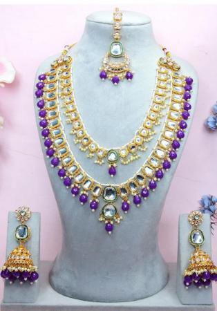 Picture of Amazing Chiffon Purple Necklace Set