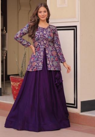 Picture of Sightly Chiffon Fuchsia Lehenga Choli