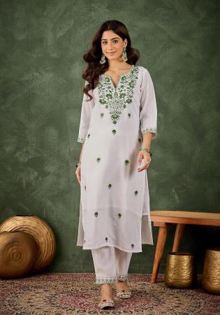 Picture of Splendid Silk Light Grey Readymade Salwar Kameez