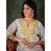 Picture of Gorgeous Silk Silver Readymade Salwar Kameez