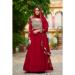Picture of Graceful Georgette Dark Red Readymade Gown