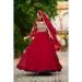 Picture of Graceful Georgette Dark Red Readymade Gown