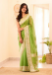 Picture of Good Looking Linen Olive Drab Saree