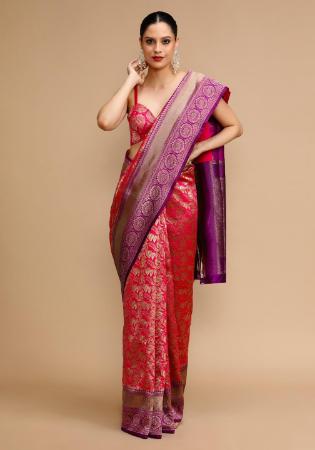 Picture of Elegant Silk Light Pink Saree