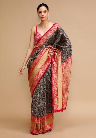 Picture of Ravishing Silk Dim Gray Saree