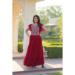 Picture of Radiant Georgette Fire Brick Readymade Gown