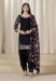 Picture of Superb Silk Black Straight Cut Salwar Kameez