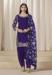 Picture of Magnificent Silk Fuchsia Straight Cut Salwar Kameez