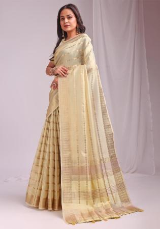 Picture of Delightful Organza Tan Saree