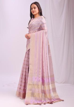 Picture of Ideal Organza Plum Saree