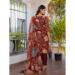 Picture of Good Looking Cotton Brown Readymade Salwar Kameez